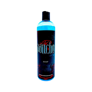 AD Pancho Blue Soap Concentrate 500ml bottle with black label and blue liquid.