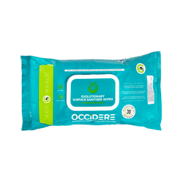Eco World non-alcohol surface sanitiser wipes pack of 80 by Occidere