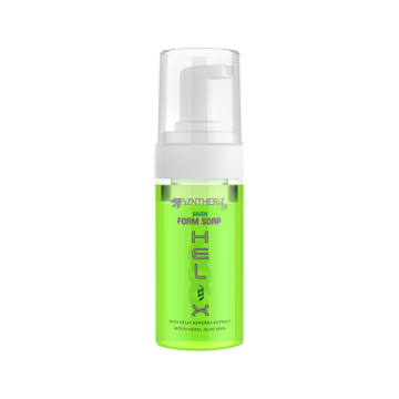 Panthera Helix green foam soap pump bottle with aloe vera and witch hazel extract