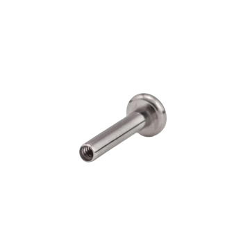 Tilum Titanium Internal Thread Labret Shaft - Flat Disc - Version 2
