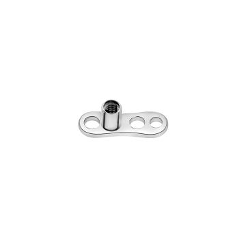 Tilum 14G Titanium Dermal Anchor - 2mm Rise - 3-Hole Base - 14G
