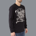 Luxury Hustle Wear Long Sleeve T-Shirt El Whyner 'Can't Knock The Hustle' in Black