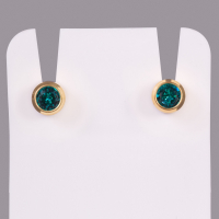 Studex Regular December Blue Zircon Bezel - Gold Plated