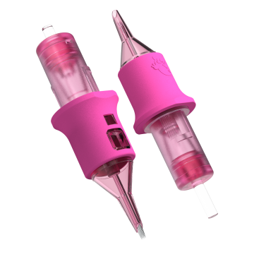 Box of 20 Ghost Pink Needle Cartridges - Nano Liner Long Taper