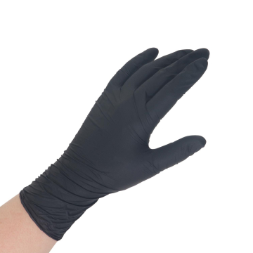 Box of 100 Saferly Black Nitrile Gloves - Case of 10