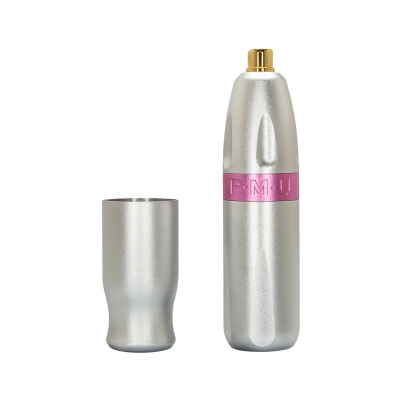 Bishop PMU Pen - Silver with Pink Spline - 2.5mm Stroke