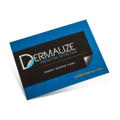 Pack of 5 Pre-Cut Sheets of Dermalize Pro - Protective Tattoo Film - 15 x 10 cm