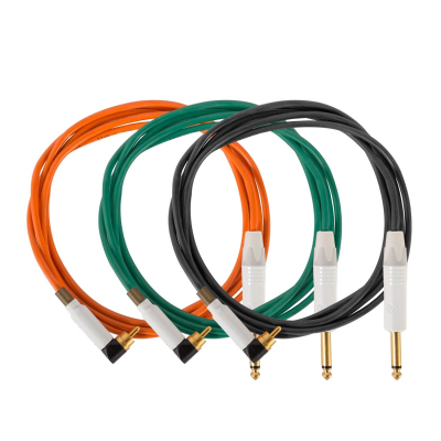 Evolution Cords 'Medusa Silicone Range' 2m Silicone Right-Angled RCA Cord
