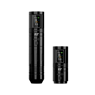 EZ EvoTech Pro Wireless Tattoo Pen with Additional Battery - Black