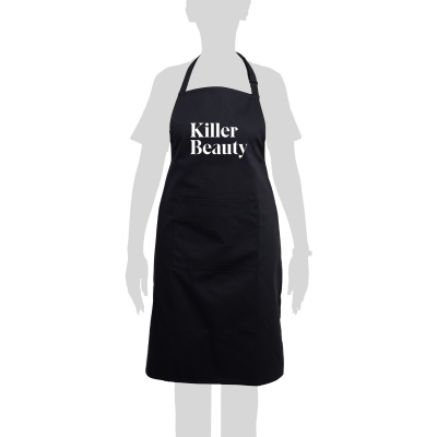 Killer Beauty Apron Black with Pocket