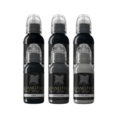 World Famous Limitless Tattoo Ink - Silvano Fiato Blackwash Set - 6x 30 ml