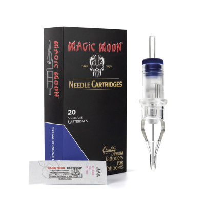 Box of 20 Magic Moon Cartridges 0.35MM Straight Round Liner Medium Taper