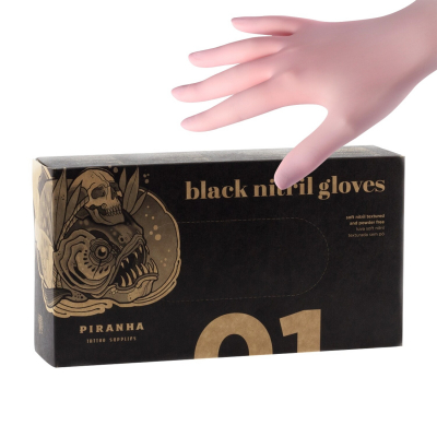 Box of 100 Piranha Pink Nitrile Gloves