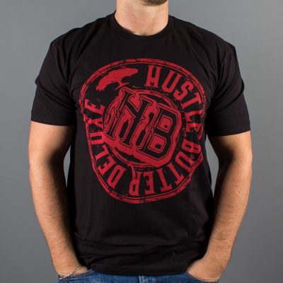 Luxury Hustle Wear T-Shirt Hustle Butter Deluxe in Black/Red