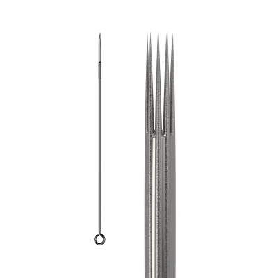 50kpl KWADRON neulat 0.35mm  LONG TAPER BUGPIN TEXTURED - Round Shader