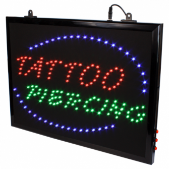 Ripustettava Piercing LED  studio kyltti EU