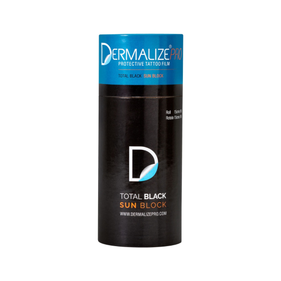 Roll of Dermalize Pro Total Black Sun Block - Protective Tattoo Film - 15 cm x 10 m