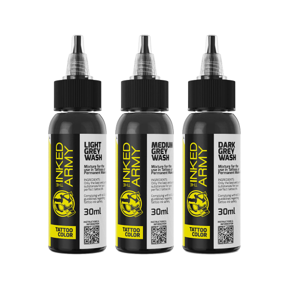 The Inked Army - Tattoo Color -  Grey Wash Set